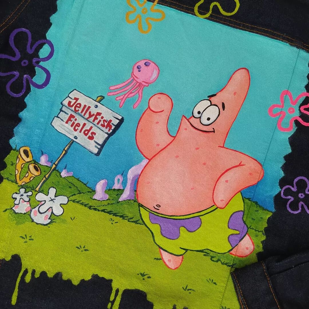 Custom Cartoon Animation Jeans/denim Jacket - Handpainted Jeans