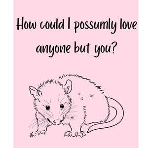 Opossum Grußkarte Grußkarte