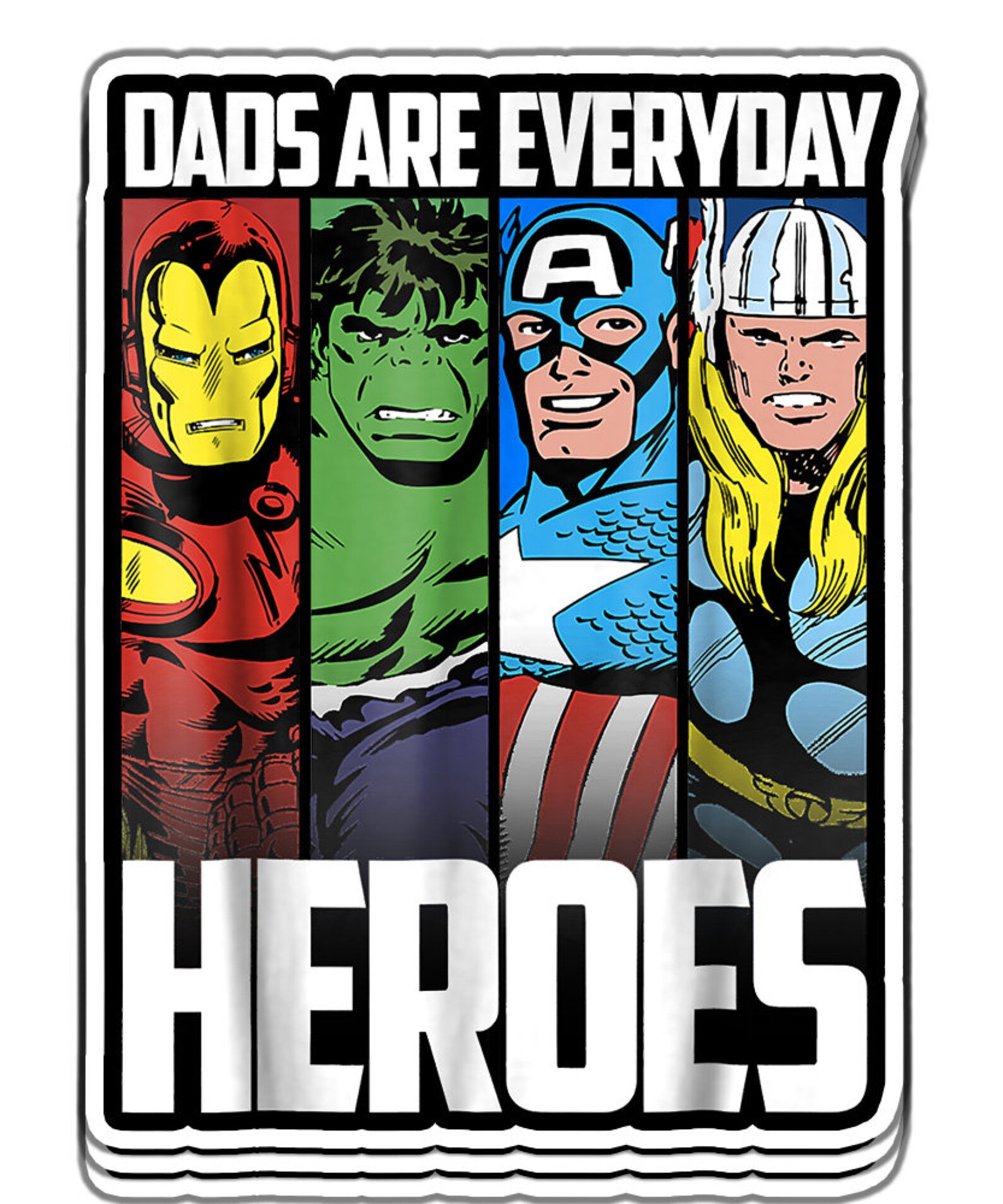 Marvel Avengers Father's Day Everyday Heroes Graphic Cute Etsy
