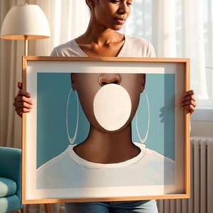 Contemporary Black Art, Black Art, African American Art, Abstract Black Art, Black Woman Art, Black Female Art, Modern Art, Black Owned Art