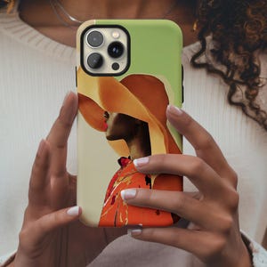 Black Woman Art Phone Case: Chic Fashion, Impact Resistant