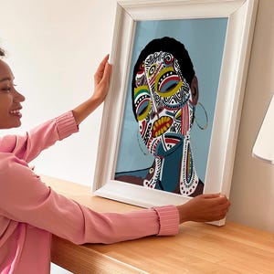 Modern Black Art, African American Art, Black Woman Art, Afrocentric Art, African Wall Decor, Melanin Woman Art, Black Girl Wall Art Print