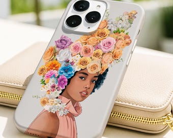 Black Woman iPhone Case: Elegant Afrocentric Samsung Phone Cover