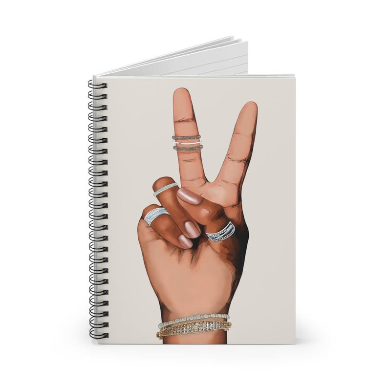 Black Girl Spiral Notebook: Peace Journal, Afrocentric Stationery image 4