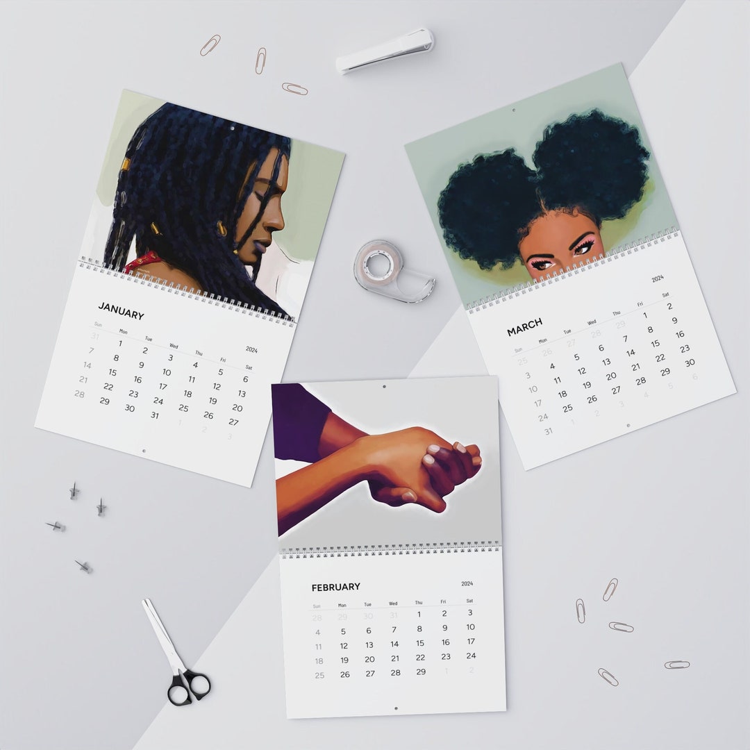 2024 Monthly Calendar, 2024 Wall Calendar, 2024 Artwork Calendar, 12