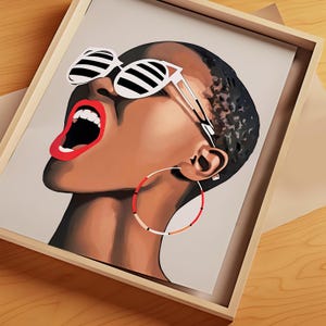 Black Art Print: Afrocentric Statement Wall Decor image 4