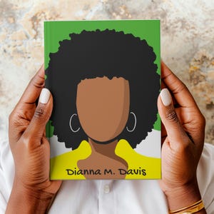 Personalized Black Girl Journal: Melanin Woman Notebook with Original Artwork