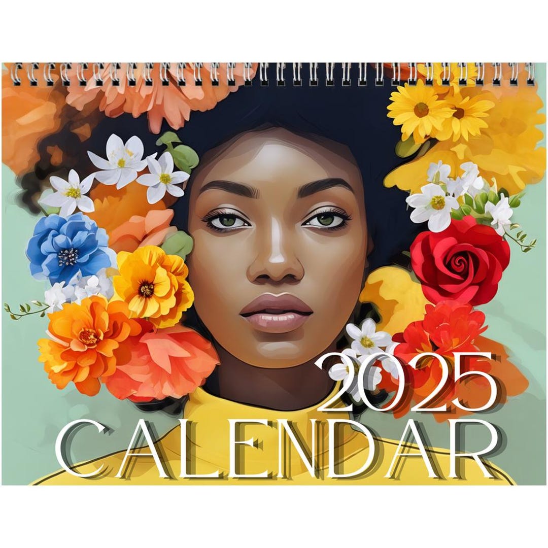 2025 Wall Calendars, Black Woman Wall Art Calendar, 2025 Wall Art