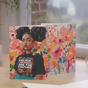 Thoughtful Stationery Set for African American Women, Black Greeting Cards, Black Girl Cards, Black Woman Card, Afrocentric Cards
