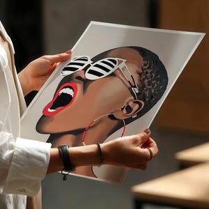 Black Art Print: Afrocentric Statement Wall Decor image 2