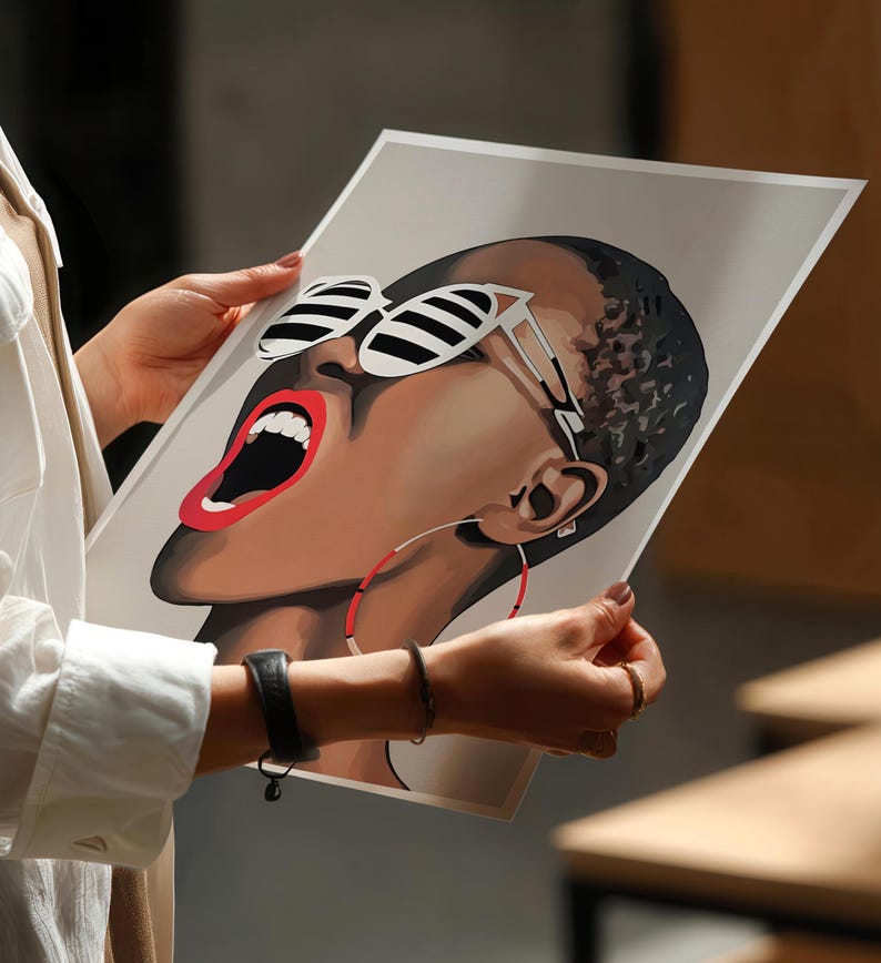 Black Art Print: Afrocentric Statement Wall Decor image 2
