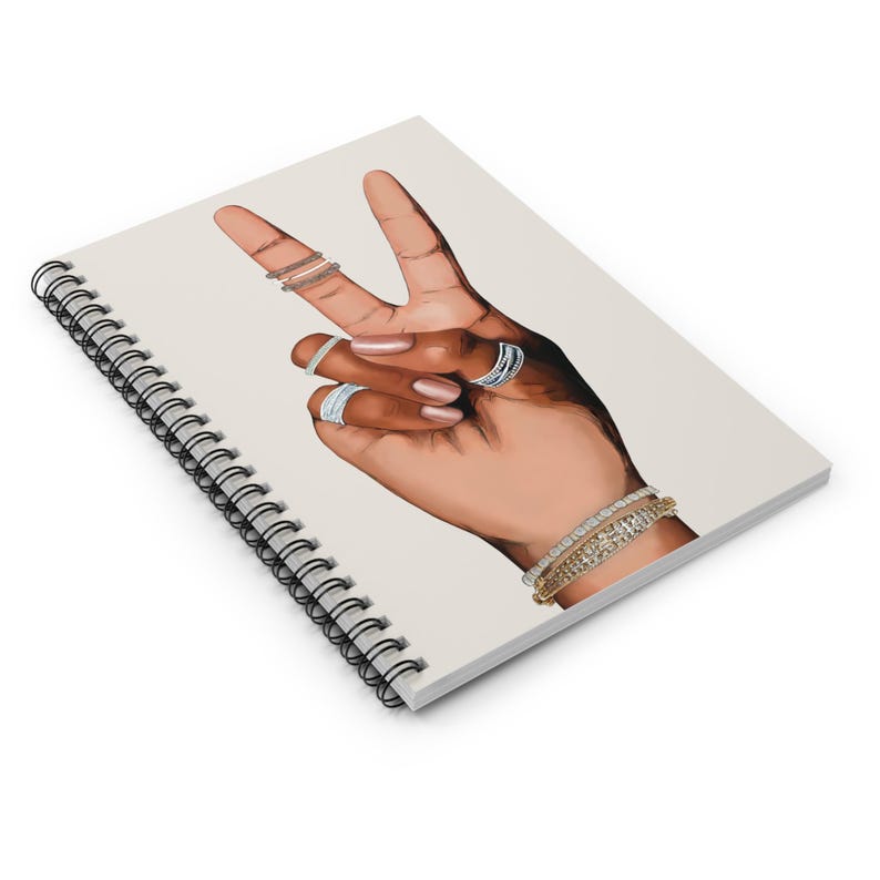 Black Girl Spiral Notebook: Peace Journal, Afrocentric Stationery image 5