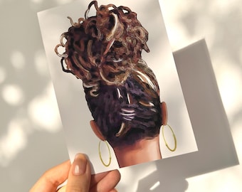 Black Woman Cultural Pride Thank You Cards Set, Melanin Friendship Note Cards with Envelopes