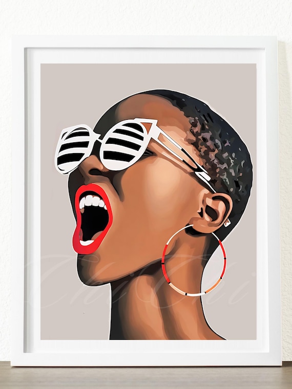 Black Art Print: Afrocentric Statement Wall Decor