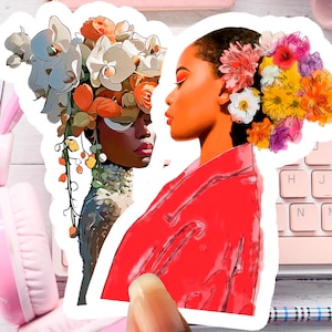 Black Girl Magic Set of Stickers, African American Art Sticker, Black Girl Laptop Sticker, Black Woman Sticker, Afrocentric Cell Phone Decal