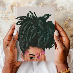Black Girl Magic Journal: Afro Art, Melanin Woman Notebook