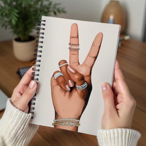 Black Girl Spiral Notebook: Peace Journal, Afrocentric Stationery image 1