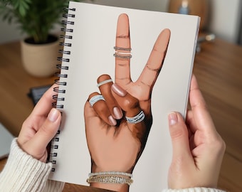 Black Girl Spiral Notebook: Peace Journal, Afrocentric Stationery