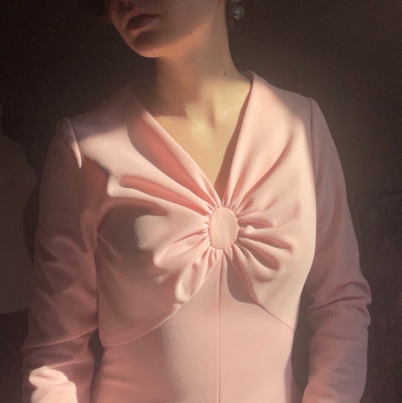 Gorgeous Pink 70s Vintage Maxi Dress - image 1
