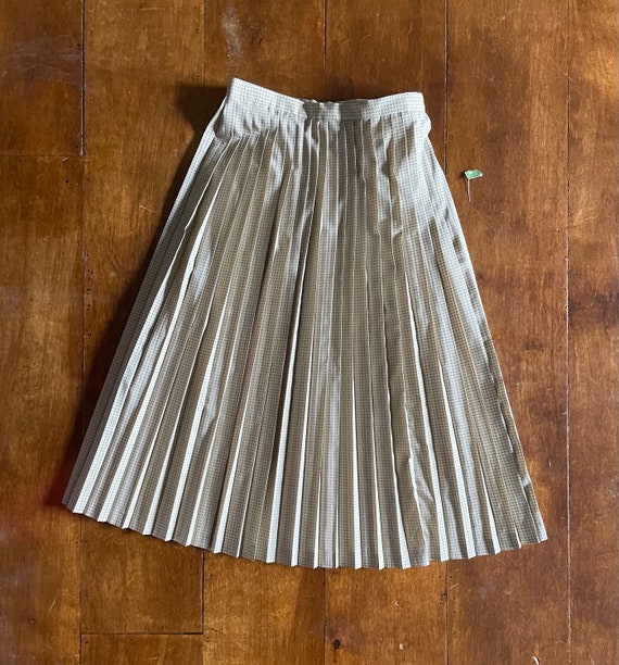 Evan Picone Vintage Beige Skirt with Black&White … - image 3