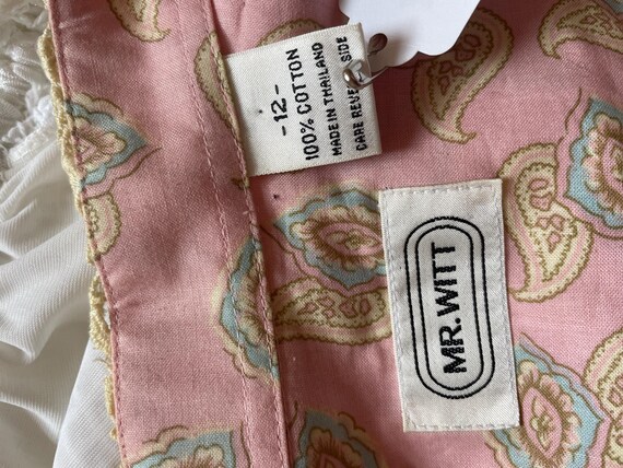 Vintage Patterned Button Down with Lace Collar - image 8