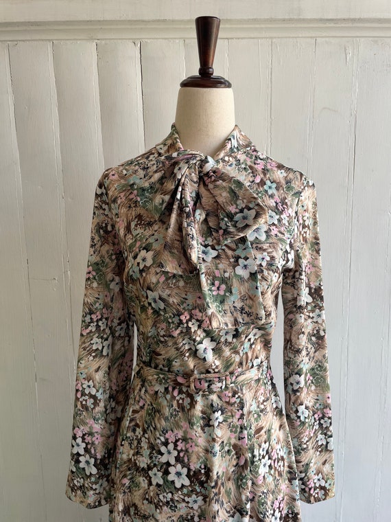 1960s Floral Day Dress with Belt