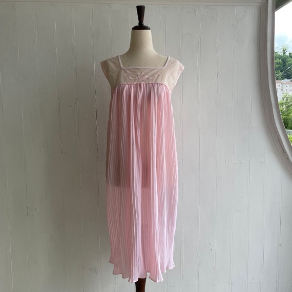 Babydoll Semitransparent Pink Dress - image 3
