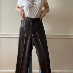 Vintage 90s Metallic Snakeskin Pants (XXS-XS)