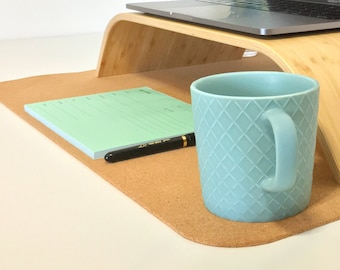 The Cork Desk Mat, extra large cork desk pad, desk mat, waterproof material, eco-friendly, sustainable desk mat, naturally made vegan mat