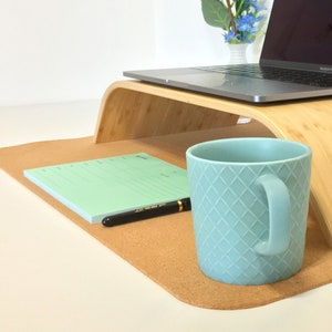 The Cork Desk Mat, extra large cork desk pad, desk mat, waterproof material, eco-friendly, sustainable desk mat, naturally made vegan mat