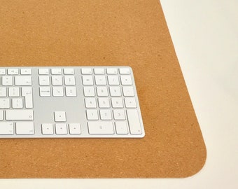 The Cork Desk Mat, large cork desk pad, desk mat, waterproof material, eco-friendly, sustainable laptop mat, naturally made vegan, mouse mat