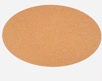 Oval cork trivet, pot holder, heat mat, natural cork pot stand, serving mats, table protectors, table trivet (16cm x 28cm)