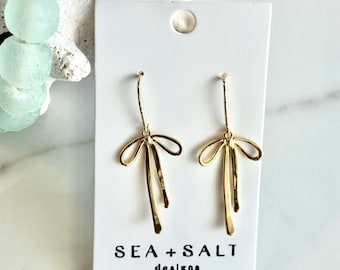 COQUETTE BOW EARRINGS, Bow Jewelry, Sorority Club, Gift for Her, Statement Earrings, Hypoallergenic, Nickel Free, Lightweight
