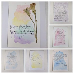 Musical Theatre Inspired Custom Watercolour Quotes in White or Black Frame