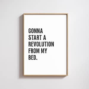 Póster musical de los 90 - Letra &quot;Don&#39;t Look Back in Anger&quot; - Láminas de música para pared - Póster de banda de rock - Impresión retro - Decoración colorida para el hogar