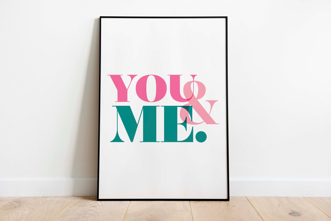You and Me Wall Art Prints Colourful Bedroom Prints Bedroom Etsy