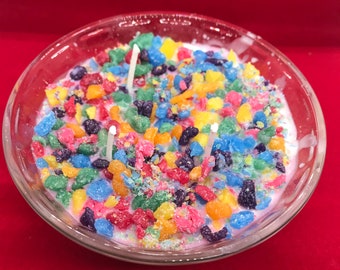 Fruity Pebbles type ,house warming,birthday gifts, cereal candle, food prop, Christmas gifts/home decoration, novelty candles,affordable