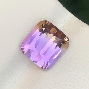3.45 Cts Faceted Ametrine Cushion Shape