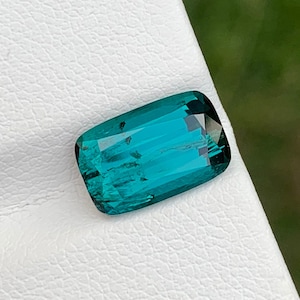 3.35 Carats Natural Faceted Indicolite Tourmaline | Loose Blue Tourmaline Kunar Mine