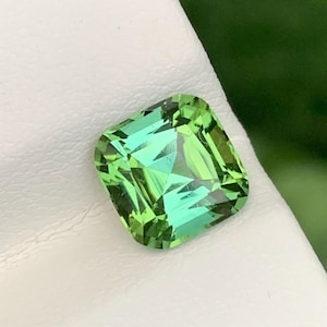 2.30 Carat Bright Green Tourmaline: Emerald Cut Gemstone