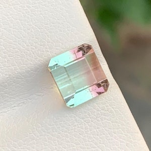 3.60 Cts Natural Faceted Bicolor Tourmaline | Untreated Loose Bi-Color Tourmaline For Jewelry Making | Afghan Tourmaline