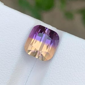 Natural Faceted Ametrine Cushion Shape