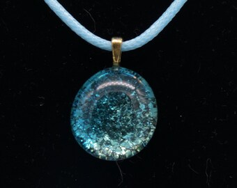 Ice Queen Glitter Glass Stone Necklace