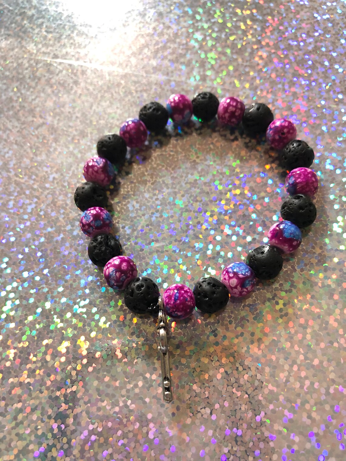 Wish Bracelet 6mm Bead Bracelet with Key Charm Etsy