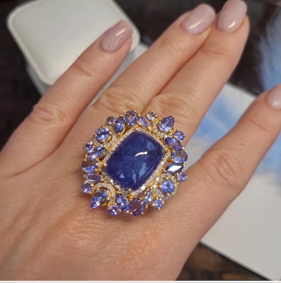 宝石 タンザナイト リング 天然タンザナイトリング ハンドメイド