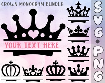 Free Free Princess Crown Monogram Svg SVG PNG EPS DXF File