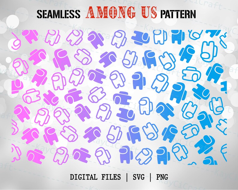 Download Seamless AMONG US Pattern Reusable / Svg / Png / Custom ...