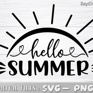 Hello Summer SVG / Summer SVG / Cute Summer Svg / Hello Summer Popsicles SVG / Summer Sign Svg | Reusable / Svg / Png / Custom Cut / Cricut