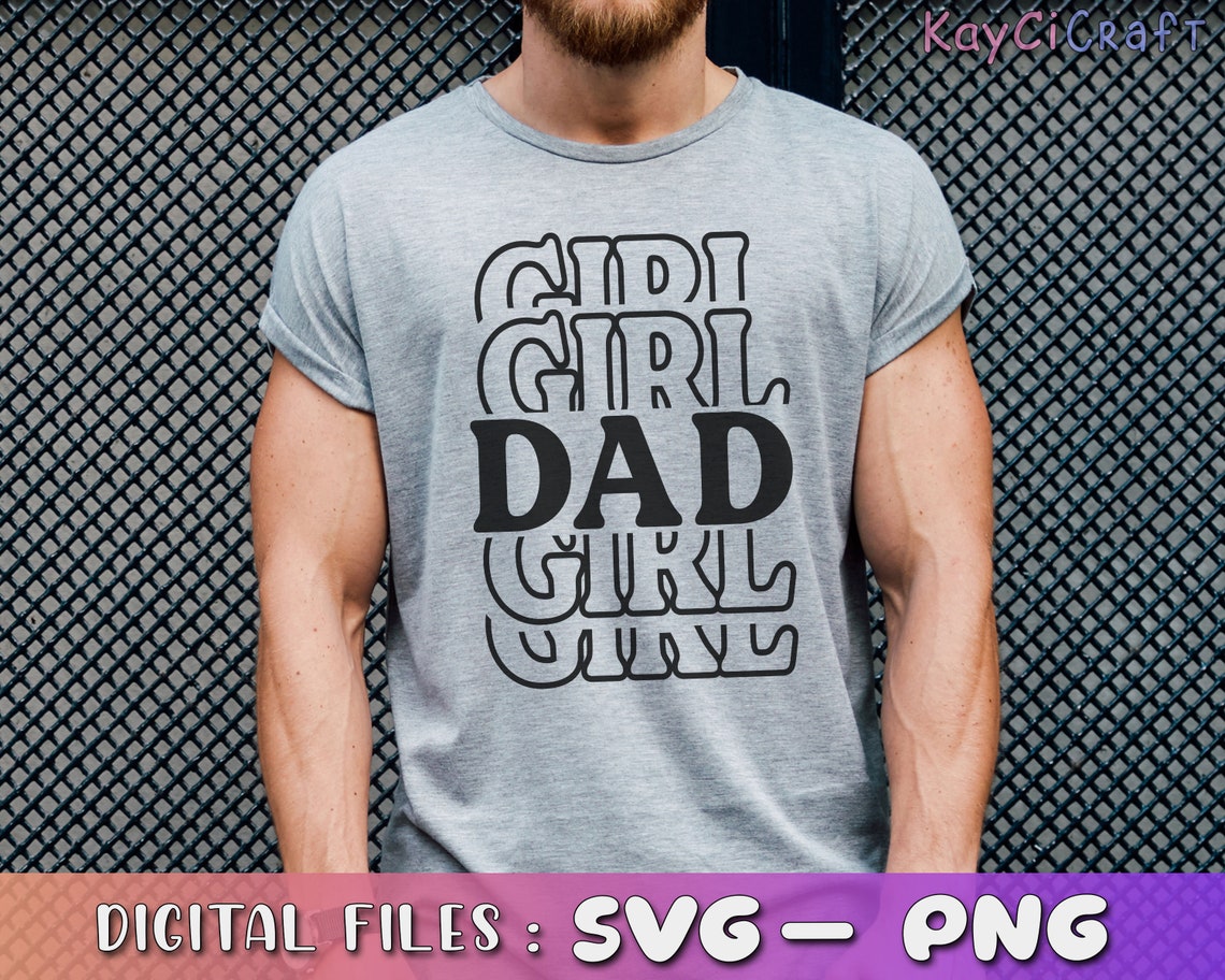 Download Girl Dad Svg Girl Dad Split Monogram SVG Father's Day | Etsy