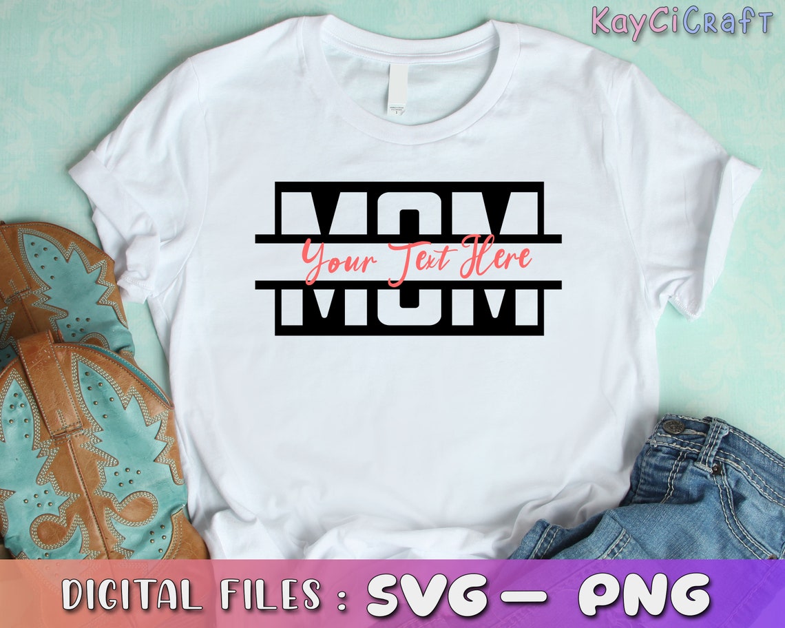 Download Mom Split Monogram SVG I Love You Mom SVG Mother's Day | Etsy